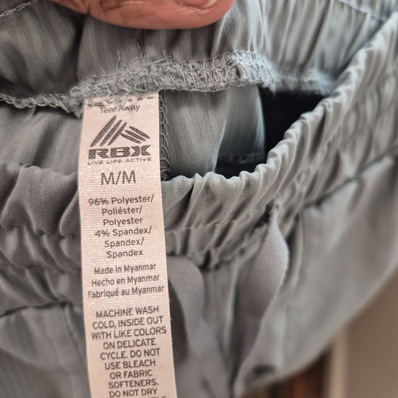 RBX Activewear Ribbed Jogger/Athleisure Pants w Pockets - Seafoam Green Size M - Picture 6 of 8